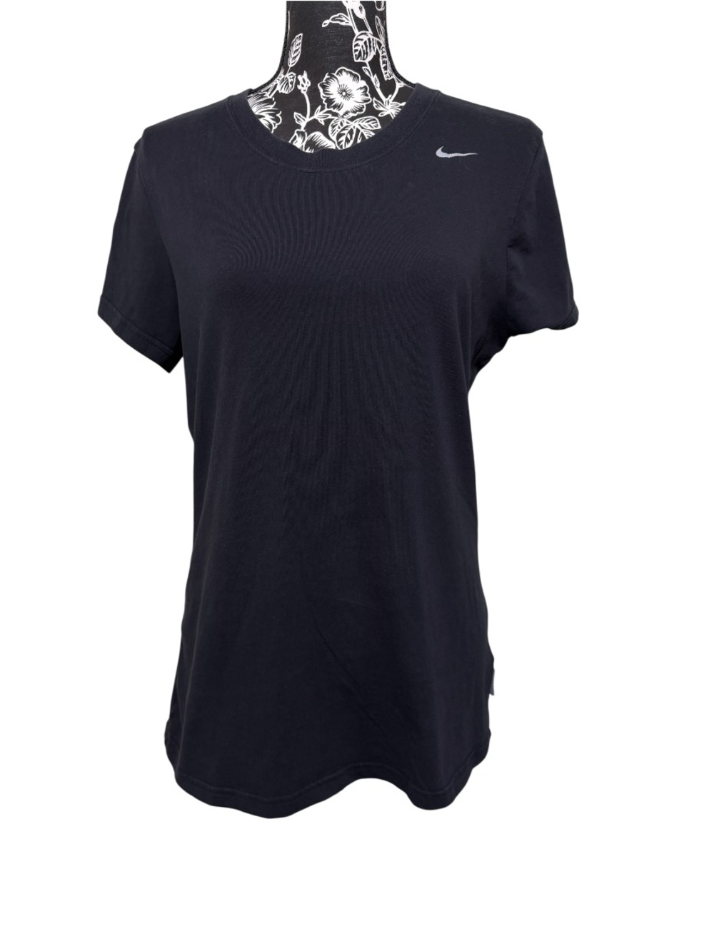 Nike Women's Black Short Sleeve Crew Tee with Swoosh